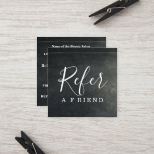 Simple Elegant Black and White Referral Card