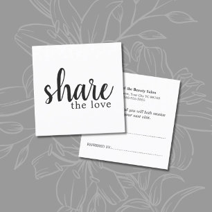 Simple Elegant Black and White Referral Card