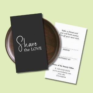 Simple Elegant Black and White Referral Card