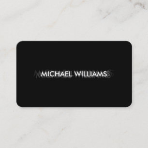SIMPLE ELEGANT BLACK HEAVY METAL BUSINESS CARD