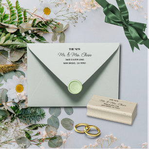  Simple Elegant Black Letters Rubber Stamp