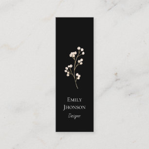 Simple Elegant Black Mini Business Card