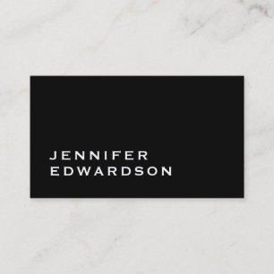 Simple elegant black minimalist professional busin business card
