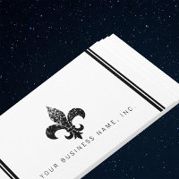 Simple Elegant Black Sequined Fleur De Lis