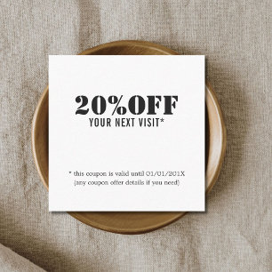 Simple Elegant Black White Beauty Coupon