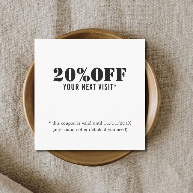 Simple Elegant Black White Beauty Coupon (Creator Uploaded)