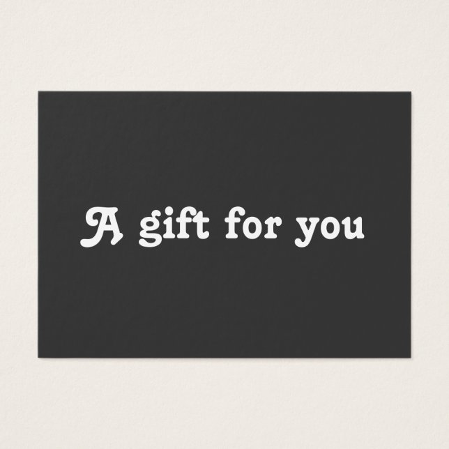 Simple Elegant Black White Gift Certificate (Front)