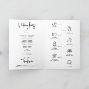 Simple Elegant Black White Modern Minimal Script Programme