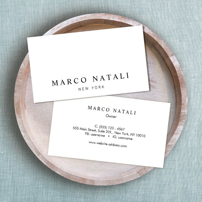 Simple Elegant Black White Professional Business Card (Creator Uploaded)