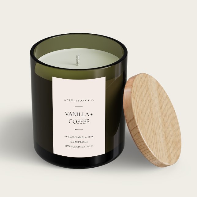 SIMPLE ELEGANT BLUSH PINK MINIMAL MODERN CANDLE FOOD LABEL (Creator Uploaded)