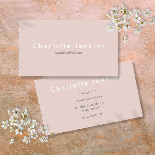 Simple Elegant Blush Pink Professional Business Card