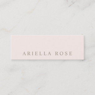 Simple Elegant Blush Pink Professional Mini Business Card