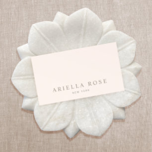Simple Elegant Blush Pink Professional Minimalist Business Card