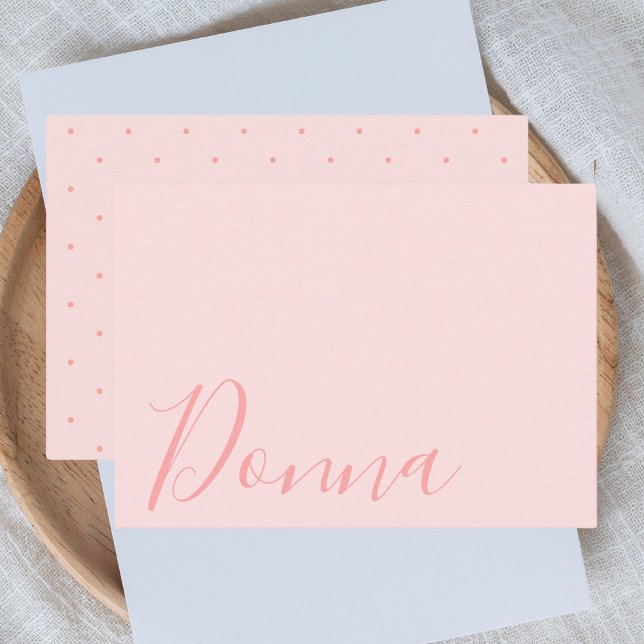 Simple Elegant Blush Pink Script Name Card (Creator Uploaded)