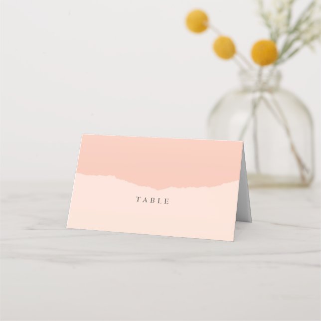 Simple Elegant Blush Wedding Table Place Card (Front)