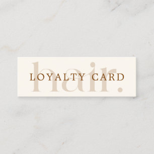 Simple Elegant Boho Brown Beauty Flat Loyalty Card