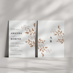 Simple Elegant Boho Wedding Invitation