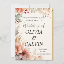 Simple Elegant Boho Wedding Reception Invitation