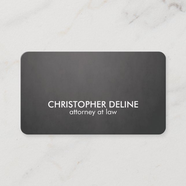 Simple Elegant Bold Texture Grey White Consultant Business Card (Front)