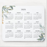 Simple Elegant Botanical 2025 Calendar | Mousepad<br><div class="desc">For further customisation,  please click the "Customise" button and use our design tool to modify this template. If the options are available,  you may change text and image by simply clicking on "Edit/Remove Text or Image Here" and add your own. Thank you.</div>