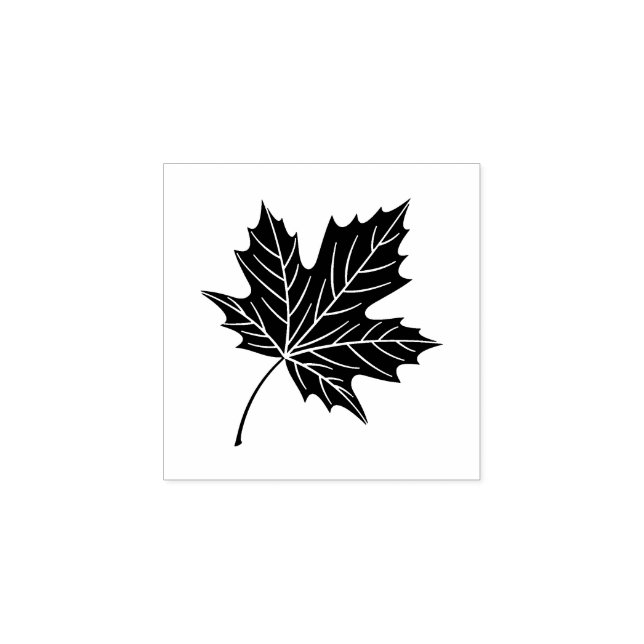 Simple Elegant Botanical Maple Leaf | Motif Rubber Stamp (Imprint)