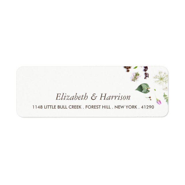 Simple Elegant Botanical Wild Flower Wedding (Front)