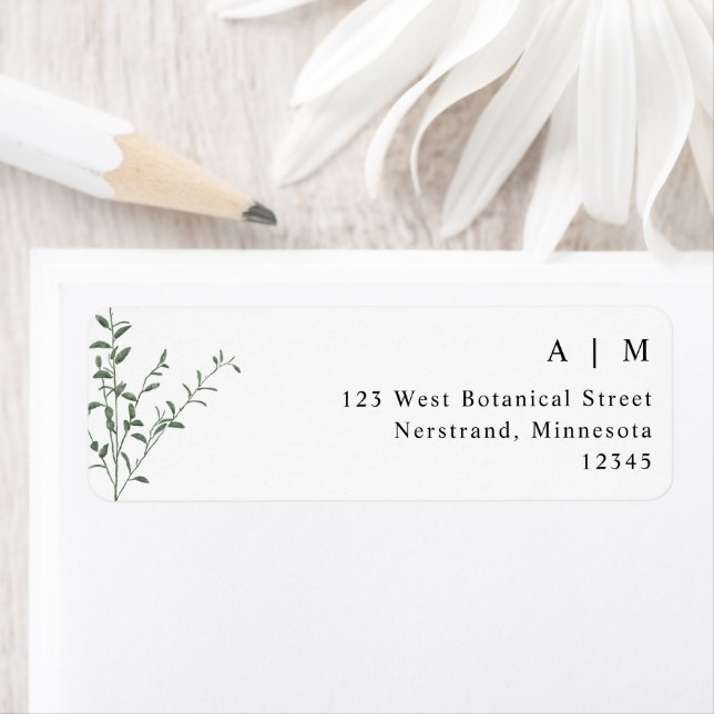 Simple Elegant Branch Wedding Return Address (Insitu)