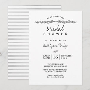 Simple Elegant Bridal Shower Invitation