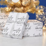 Simple Elegant Bride & Groom Names Wedding Wrapping Paper<br><div class="desc">Simple Elegant Bride & Groom Names Wedding Wrapping Paper . It can't get more personalised than this Elegant wrapping paper which has the names of the bride and groom alongwith the wedding date. cover all your gifts with this wrapping paper. Customise it by changing the names of the bride and...</div>