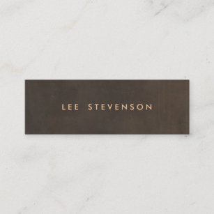 Simple Elegant Brown Suede Look Gentleman's Mini Business Card