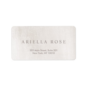 Simple Elegant Brushed White Marble Professional Label