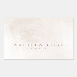 Simple Elegant Brushed White Marble Professional Rectangular Sticker