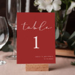 Simple Elegant Burgundy Christmas Wedding Table Number<br><div class="desc">Add a touch of luxury to your elegant winter wedding with these burgundy table numbers, perfect for creating a warm and inviting winter wedding aesthetic. Ideal for any winter wedding, they blend seamlessly with your winter wedding ideas and Christmas wedding ideas. Elevate your Christmas wedding with this Christmas wedding inspiration...</div>