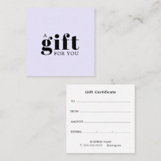 Simple Elegant Business Gift Loyalty Card