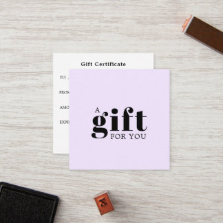Simple Elegant Business Gift Loyalty Card