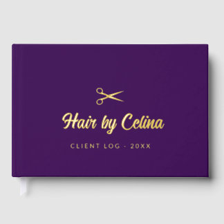 Simple elegant business light beauty salon guest book