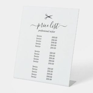 Simple elegant business light beauty salon pedestal sign