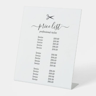 Simple elegant business light beauty salon pedestal sign