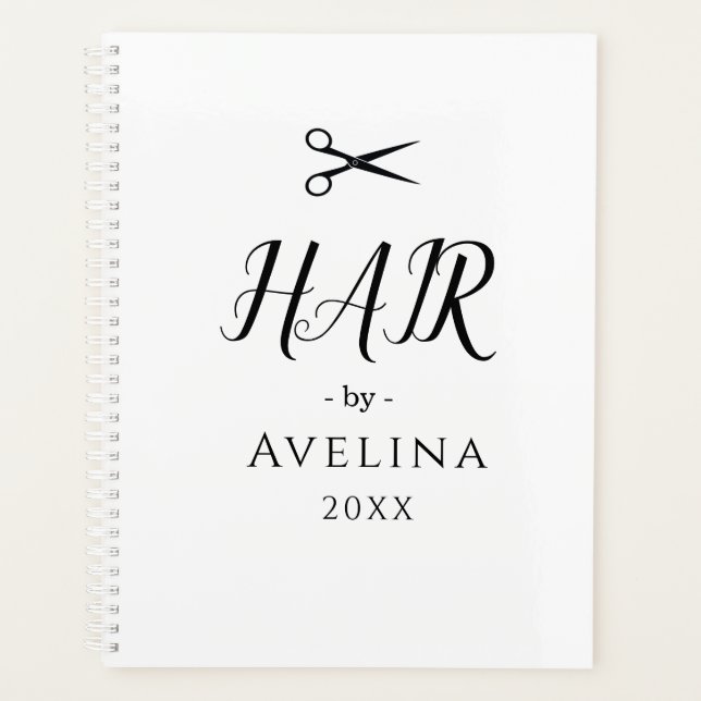 Simple elegant business light beauty salon planner (Front)