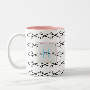 Simple elegant business light beauty salon Two-Tone coffee mug