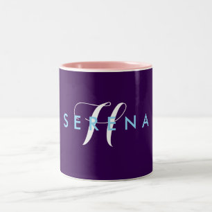 Simple elegant business light beauty salon Two-Tone coffee mug