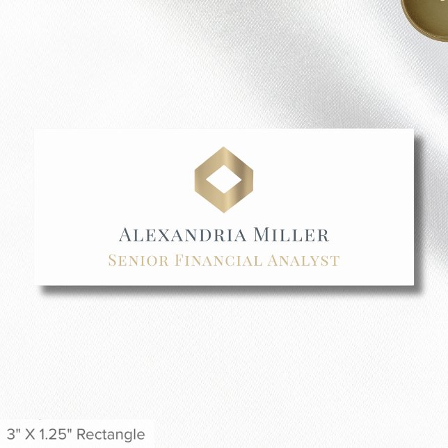 Simple Elegant Business Name Tag Custom Logo (Creator Uploaded)