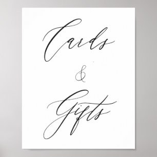 Simple Elegant Calligraphy Cards & Gifts Poster