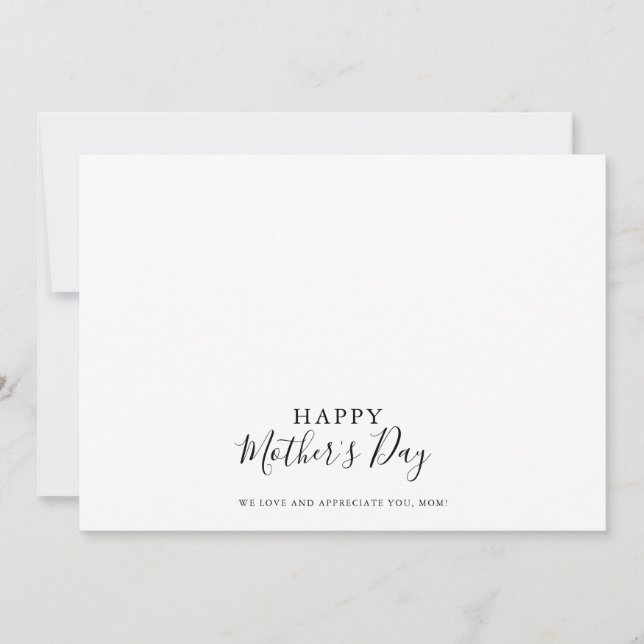 Simple Elegant Calligraphy Mother's Day Card (Front)