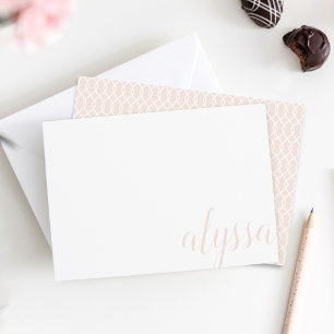 Simple Elegant Calligraphy Personalised Flat Card