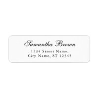 Simple Elegant Calligraphy Return Address