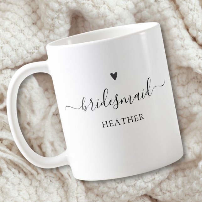 Simple Elegant Calligraphy Script Bridesmaid Coffee Mug (Creator Uploaded)
