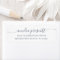Simple Elegant Calligraphy Script Return Address