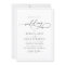 Simple Elegant Calligraphy Script Wedding