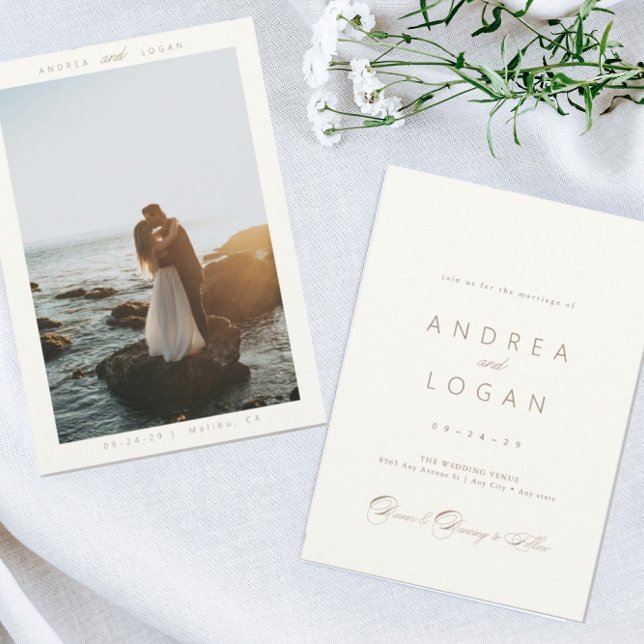 Simple Elegant Calligraphy Script Wedding Invitation (Creator Uploaded)